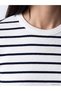 Two Mt Shop Quality Navy Blue Camisole Striped Tight & Slim Short Sleeve Women's T-Shirt - 3