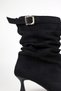 Suede Buckle Cowboy Western Cowboy Women's Thin-Heeled Boots - 3