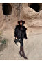 Black Shawl Collar Lolita Fur - 2