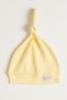 Interlock Little Peanut Elephant Embroidered Top-Tie Knotted 100% Cotton Baby Beanie Hat 0-6 Months Set of 4 - 4