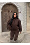 Brown Quilted Fluffy Coat - 4