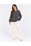 Women's Pearl Detailed Buttoned Crew Neck Long Fleece Knitwear Jacket - 5