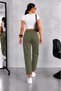 Women's Khaki High Waist Barrel Fit Jean Pants - 3