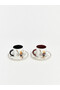 Rmz Gi̇yi̇m Farkiyla Cute Teddy Bear Printed Porcelain Coffee Cup Set for 2 People - 5