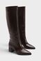 Women's Mordi Short Heeled Boots - Brown-Patent Leather