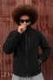 Men's Trend Regular Fit Full Zip Black Fleece - 6