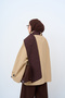 Women's Lapel Shawl Detail Short Trench Coat with Epaulet Sleeves Cream - 6