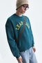 Washable oversize sweatshirt with text - 5