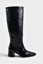 Women's Mordi Short Heeled Boots - Black-Patent Leather - 4