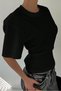 Women's Short Sleeve Backless Slim Fit Blouse/T-Shirt - 5