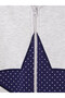 Alita City Lcw Kids Gray Star Embroidered Girls' Zippered Sweatshirt with a Difference - 2