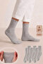 6 Pairs of Gray Cotton Tennis College Socks