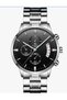 Men's Watch, Multifunction Quartz Watch Waterproof Business Wrist Watch Stainless Steel Band Watch Auto Day Date Function