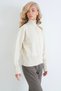 Women's Beige Double Zipper Cardigan Alc-X15900 - 3