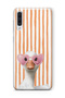 Samsung Galaxy A50 / A30S Compatible Transparent Phone Case with Heart and Glasses Duck Pattern
