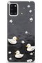 Samsung Galaxy A31 Compatible Little Ducks Patterned Transparent Phone Case
