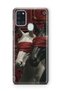 Samsung Galaxy A21S Compatible Transparent Phone Case with Carpet Background and Horse Artistic Pattern