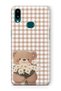 Samsung Galaxy A10S Compatible Flower Bouquet and Teddy Bear Pattern Transparent Phone Case