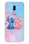 Samsung Galaxy J6 Plus Compatible Stitch Angel Patterned Transparent Phone Case