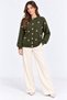 Women's Pearl Detailed Buttoned Crew Neck Long Fleece Knitwear Jacket - 6