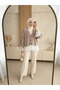 Women's Lace Detailed Knitwear Cardigan Buttoned V-Neck Stylish Hijab Cardigan