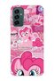 Samsung Galaxy M13 / M23 Compatible Pink Pony Patterned Transparent Phone Case