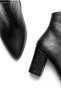 Women's Black Winter Leather Classic Side Zipper Pointed Toe Thick Heeled Boots 143 - 5