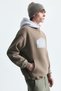 Oversize Baskılı Kapüşonlu Sweatshirt - 6