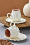 Elvaris 2-Person 90 ml Porcelain Coffee Cup Set Ckr4608 - 5