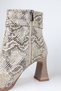 Snakeskin Tokla Zippered Women's Thick-Heeled Boots - 6