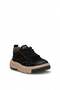26Blg552 Men's Genuine Nubuck Leather Classic Sneaker Black - 2