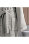 Almira Bamboo Embroidered Family Bathrobe Set Gray/Ecru M-L/L-Xl (6 Pieces) - 5