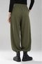 Women's Balloon Fit Design Trousers with Elastic Waist and Cuffs - 3