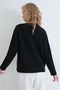 Women's Black Tie-Up Soft Knitwear Cardigan Alc-X15901 - 6