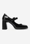 Christa Black Patent Leather Women's Heeled Shoes - 5
