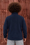Men's Trend Regular Fit Full Zipper Navy Blue Fleece - 5