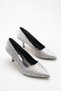 Platinum Silvery 6.5 cm Heeled Women's Stiletto - 2