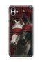 Samsung Galaxy A04 Compatible Transparent Phone Case with Carpet Background and Horse Artistic Pattern