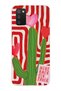Samsung Galaxy A02S Compatible Cactus Patterned Transparent Phone Case