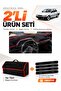 Mitsubishi Lancer (1987-1991) Compatible Torpedo Cover + Thai Feather Trunk Bag + Sticker Set - Mi012