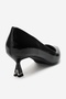 Lawton Black Leather Women's Heeled Shoes - 7