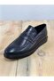 Men's Summer Shoes Genuine Inner and Outer Leather Summer Light Sole Without Laces and Black Color