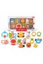 Baby Rattle Toy Set, 15 PCS Colourful Animal Rattles & Sensory Toys, Easy-Grip Handheld Developmental Toys, Early Learning Activity Set for Infants & Babies 0+ Months