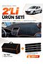 Peugeot 206+ (2009-2013) Compatible Dashboard Cover + Tay Feather Trunk Bag + Sticker Set - Pe004
