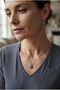 Zircon Stone Evil Eye Beaded Necklace and Earring Set - 2