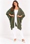 Women's Bat Sleeve Single Layer Casual Knitwear Poncho Cardigan - 5