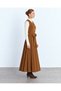 Coffee Corduroy A-Line Maxi Length Front Buttoned Belted Viola Dress - 6