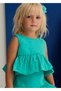 Girl's Top and Skirt Set Green - 2