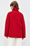 Red Checkered Stand Collar Women's Trench Coat Mg2921 - 2