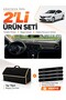 Renault Megane 4 (2016-2024) Compatible Glove Box Cover + Tay Feather Trunk Bag + Sticker Set - Re041